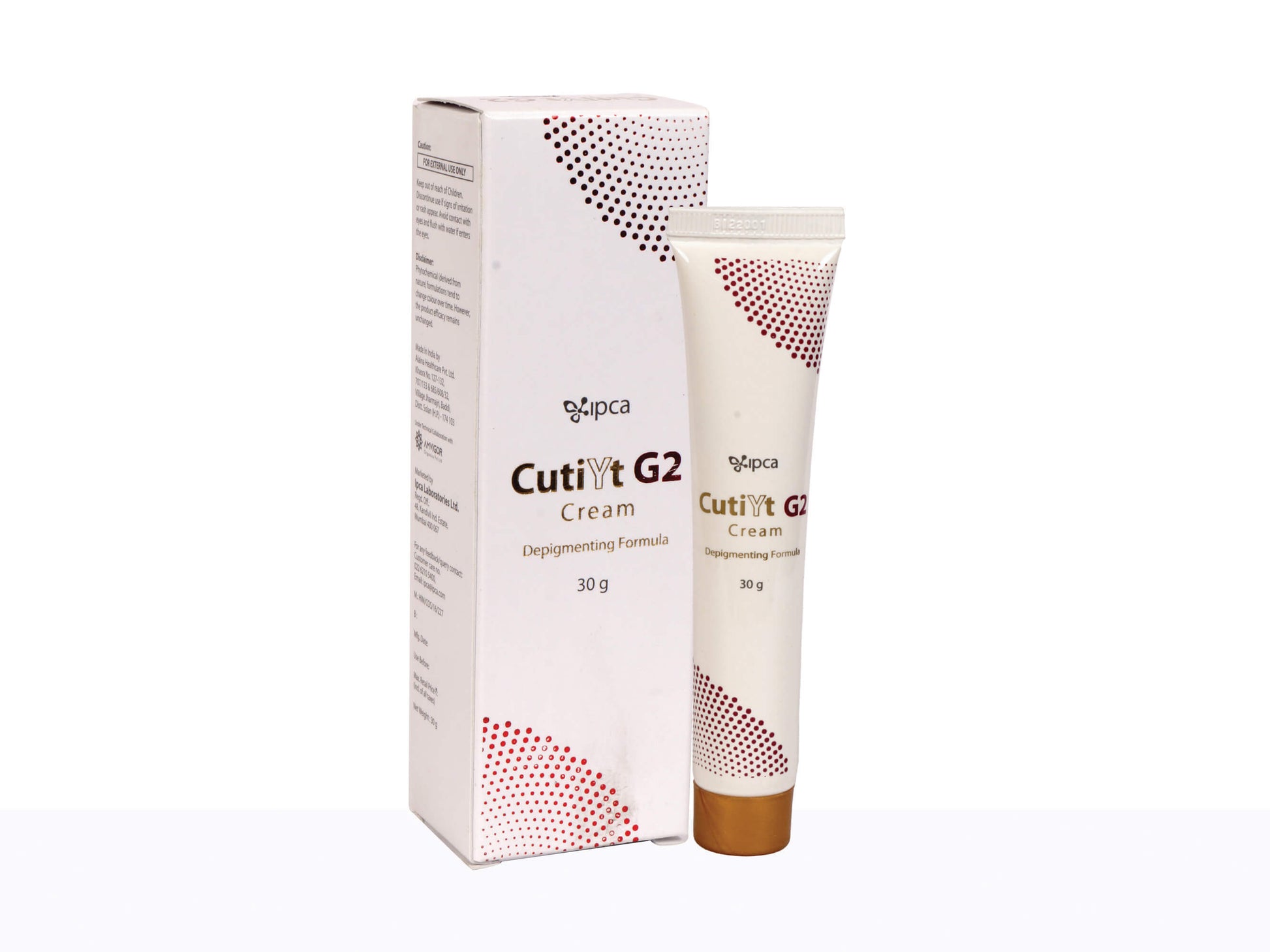 Cutifit G2 cream tube and packaging on a white background