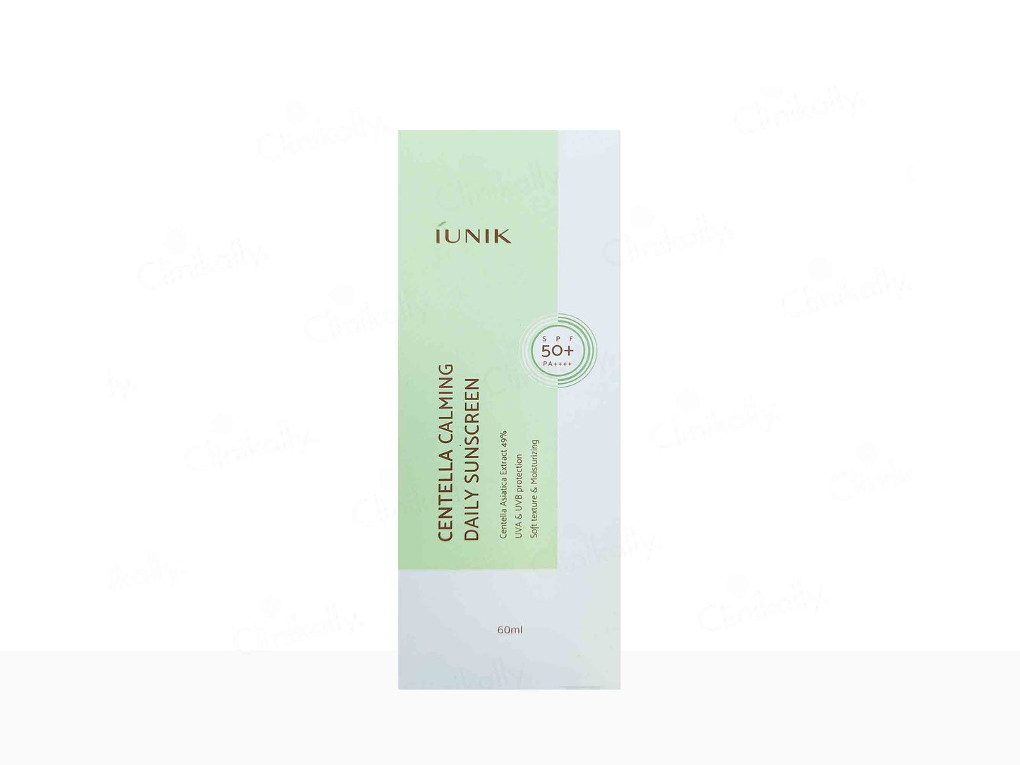 iUNIK Centella Calming Daily Sunscreen packaging on a white background