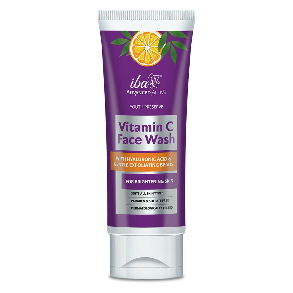 Tube of Iba Vitamin C Face Wash on a white background