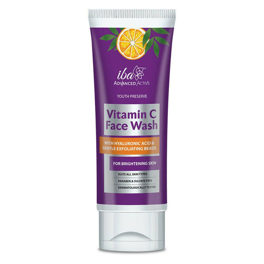 Tube of Iba Vitamin C Face Wash on a white background