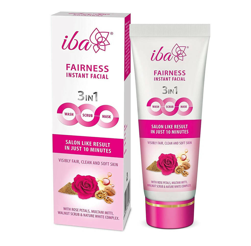 Iba Fairness Instant Facial 3in1 product packaging on a white background