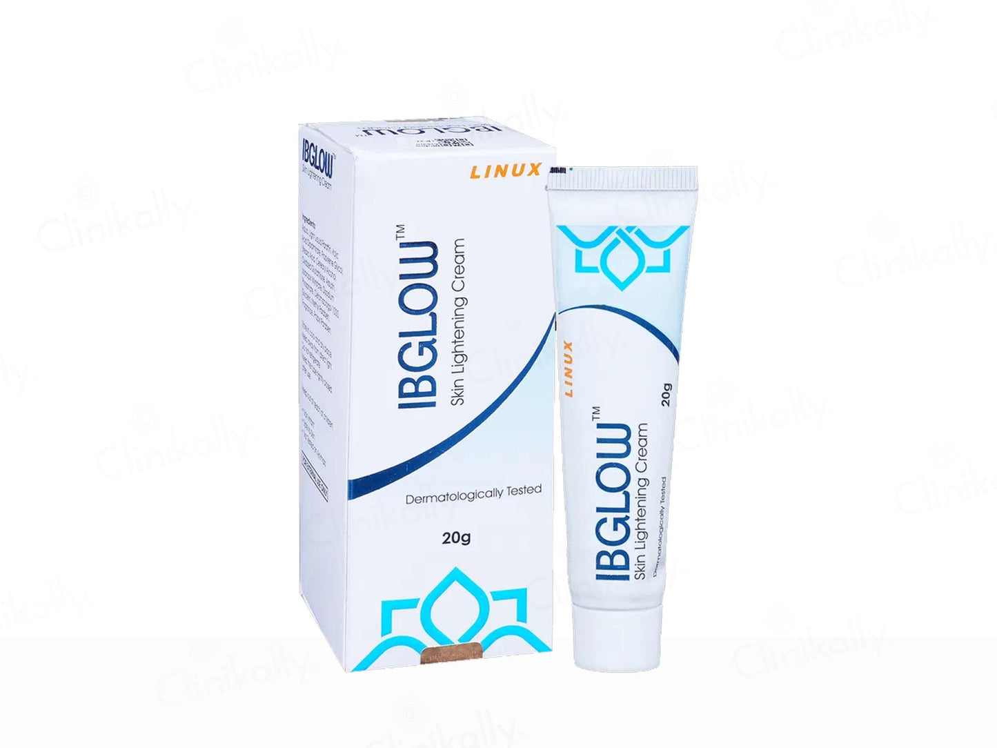 IBGlow skin lightening cream packaging on a white background
