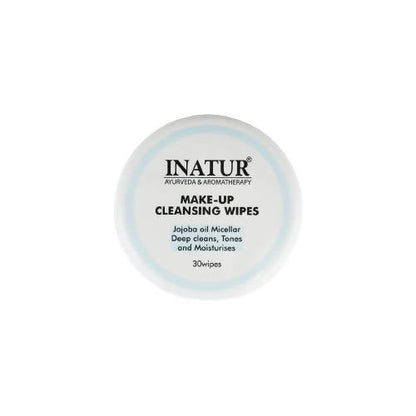 INATUR make-up cleansing wipes packaging on a white background