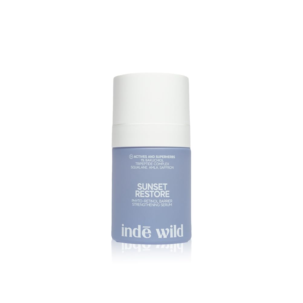 Indē Wild PM Sunset Restore Serum 30ml - Bakuchiol, Squalane, Ayurvedic Blend