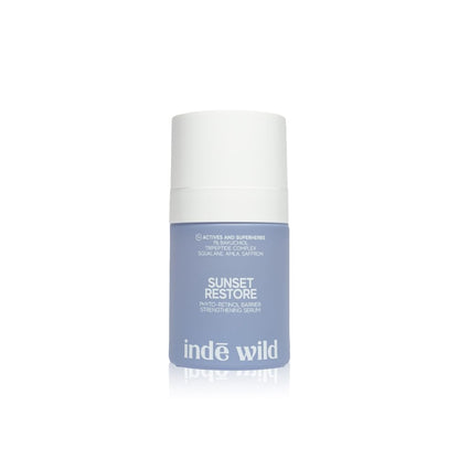 Indē Wild PM Sunset Restore Serum 30ml - Bakuchiol, Squalane, Ayurvedic Blend