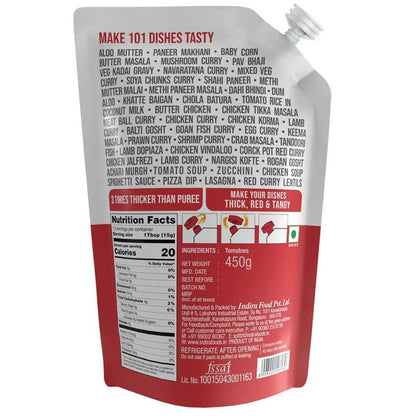 Back view of a food product packaging with text and nutrition facts on a white background
