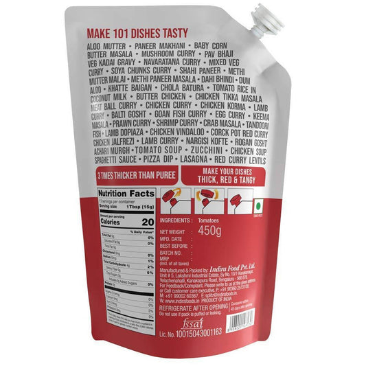 Back view of a food product packaging with text and nutrition facts on a white background