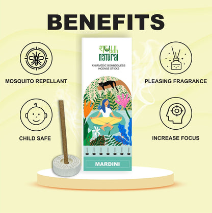Shuddh Natural Lemongrass & Eucalyptus Bambooless Incense Sticks
