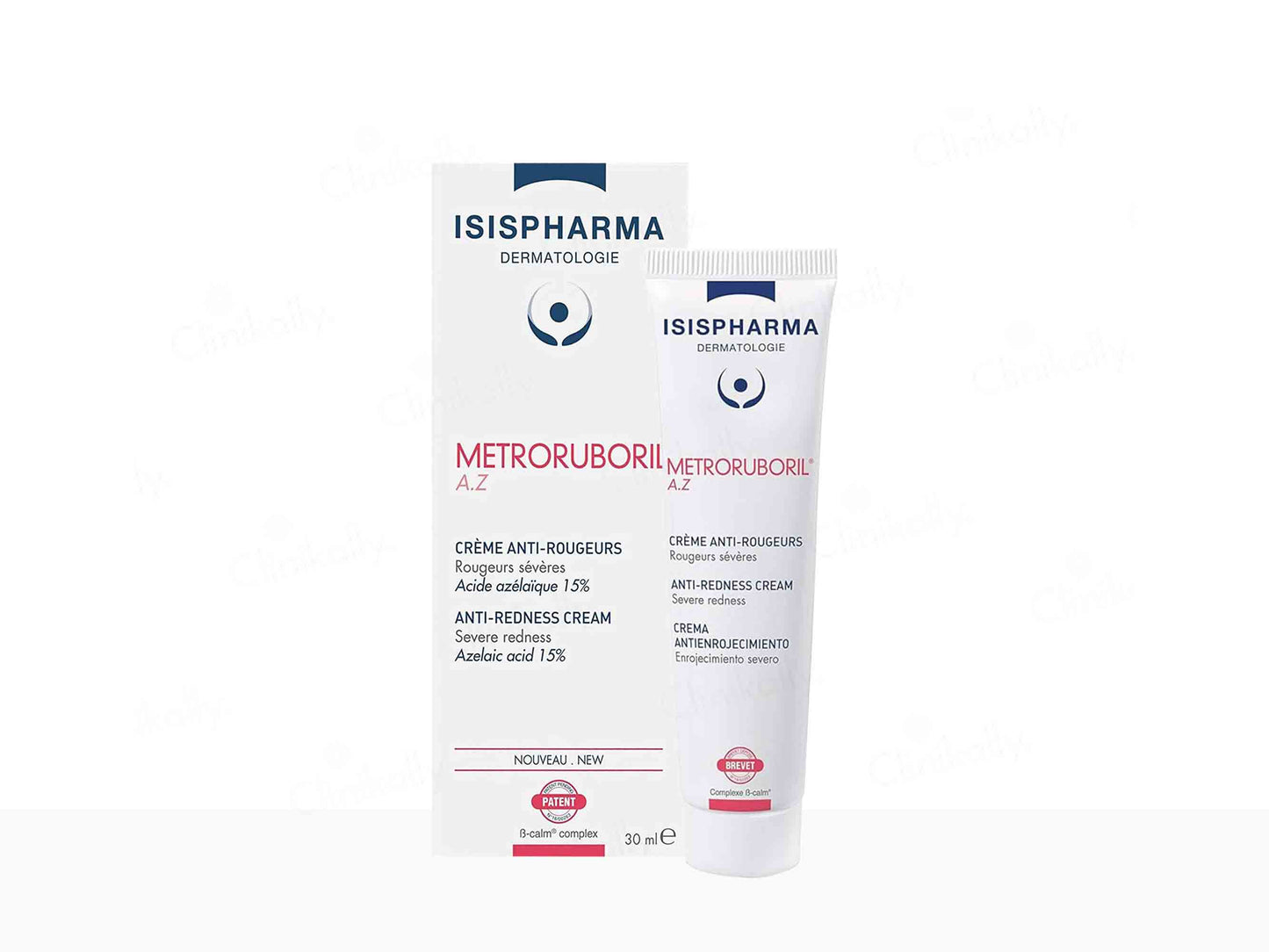ISISPHARMA Metroruboril A2 anti-redness cream packaging on a white background