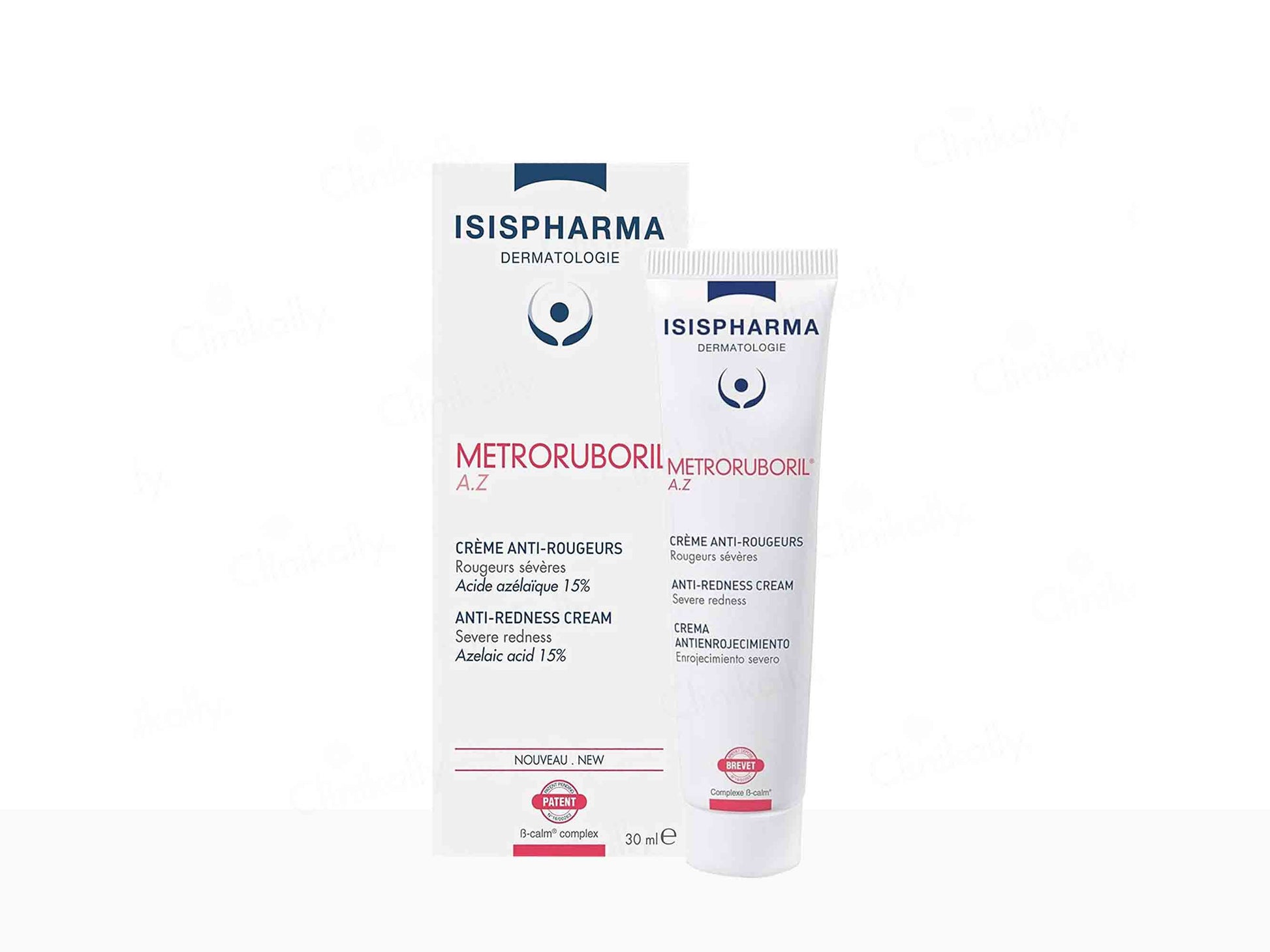 ISISPHARMA Metroruboril A2 anti-redness cream packaging on a white background