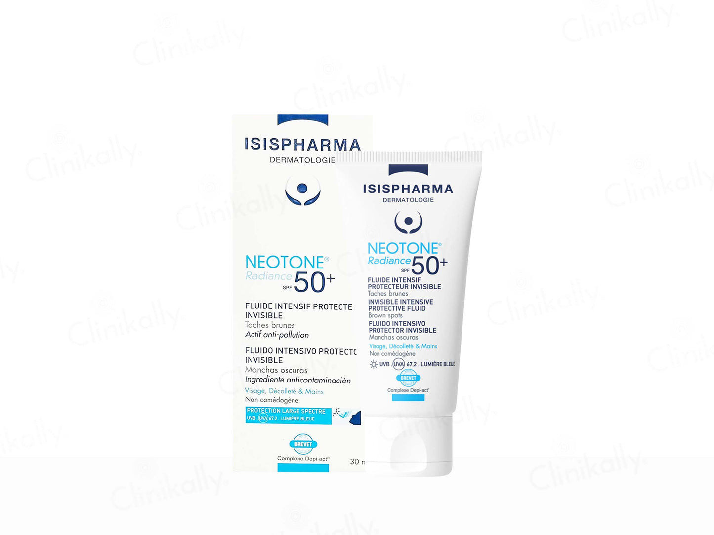 ISISPHARMA Neotone 50+ skincare product on a white background