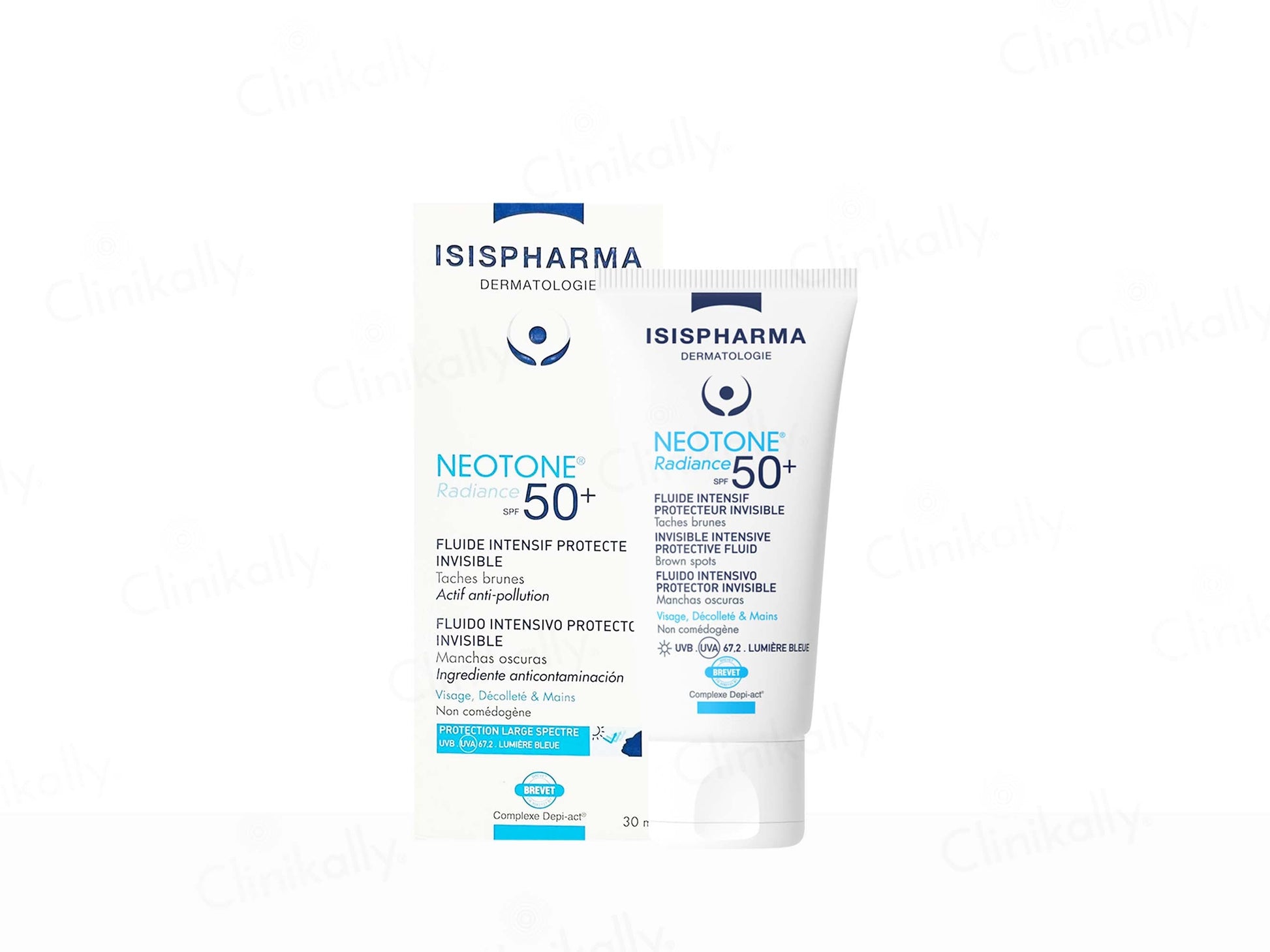 ISISPHARMA Neotone 50+ skincare product on a white background