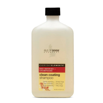 Bottle of Isle of Dogs Everyday Elements shampoo on a white background