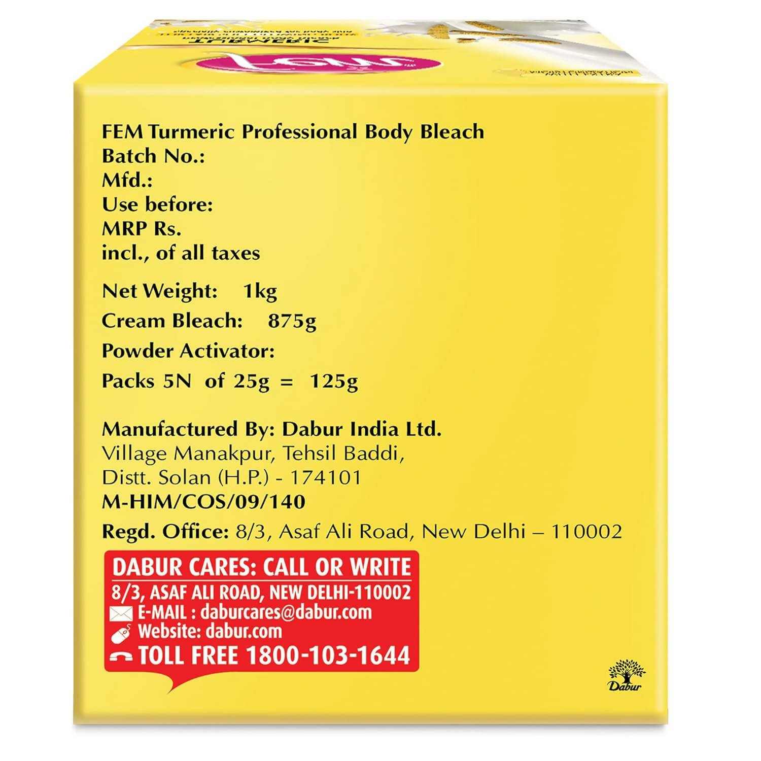 Fem Turmeric Professional Body Bleach