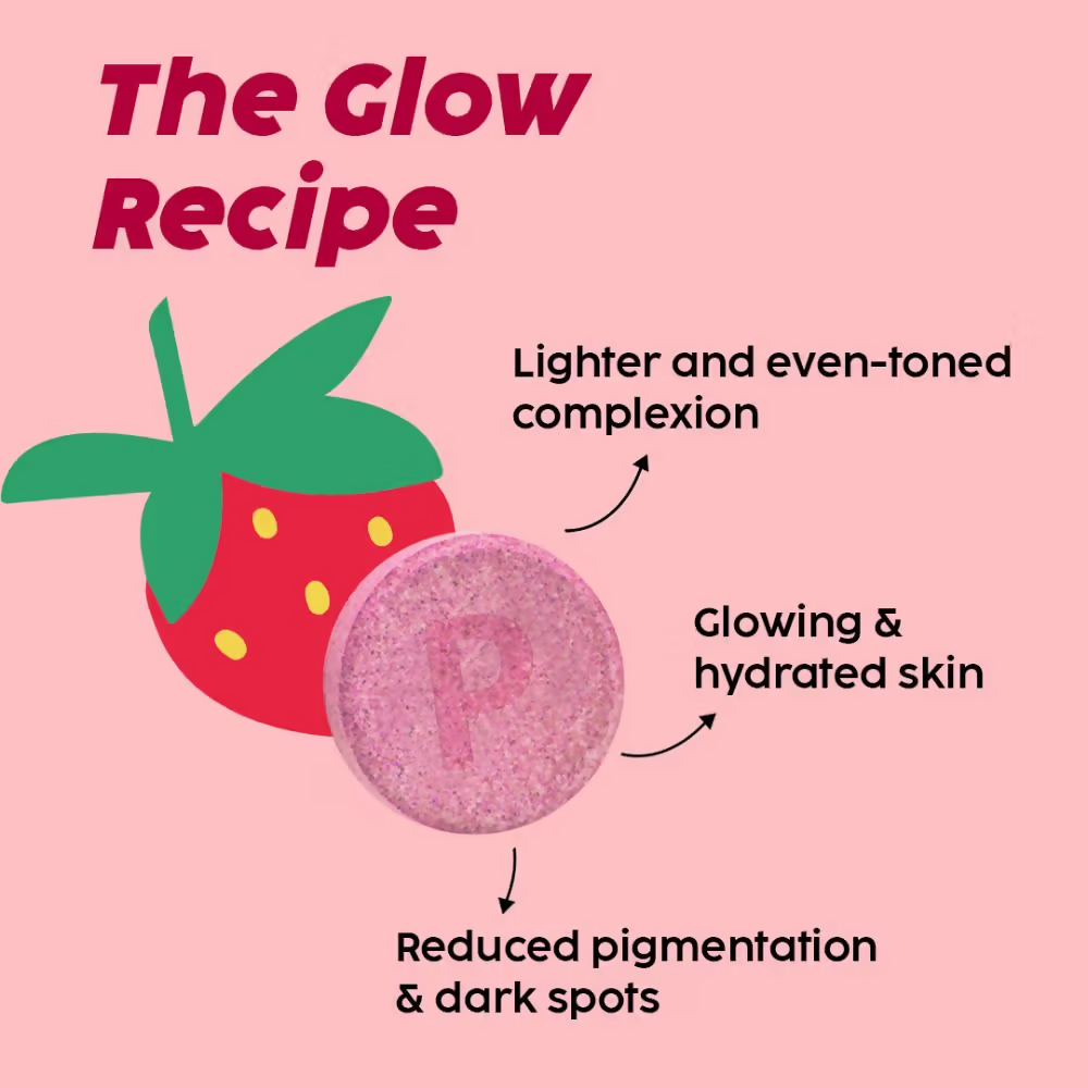 PLIX The Plant Fix Glutathione Skin Glow Effervescent Tablets And Pineapple Serum Combo