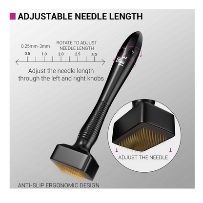 Sotrue Derma Stamp for Hair Growth | Adjustable Needles 0.25mm to 3mm