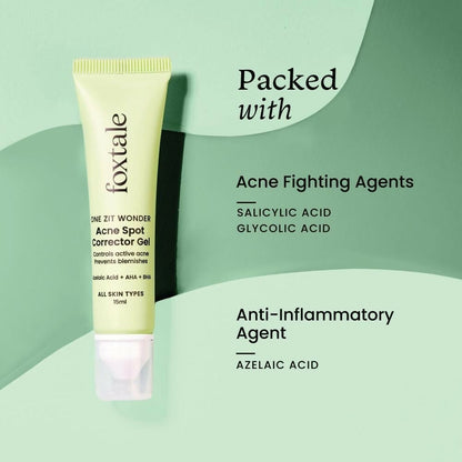 Foxtale Acne Spot Corrector Gel - Reduces Pimples Overnight and Prevents Acne Scars