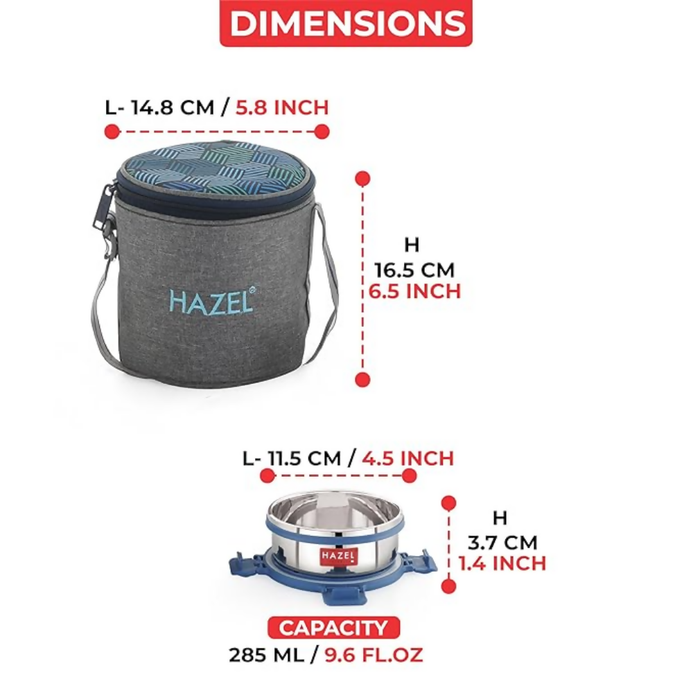 Hazel Stainless Steel Lunch Box Set of 4 with Standing Bag