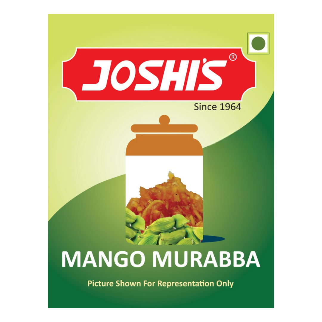 Joshi's Mango Murabba packaging with a green and red design.