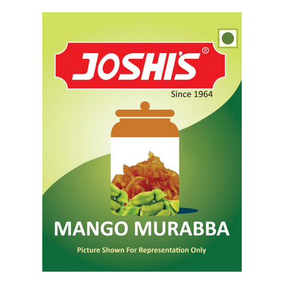 Joshi's Mango Murabba packaging with a green and red design.