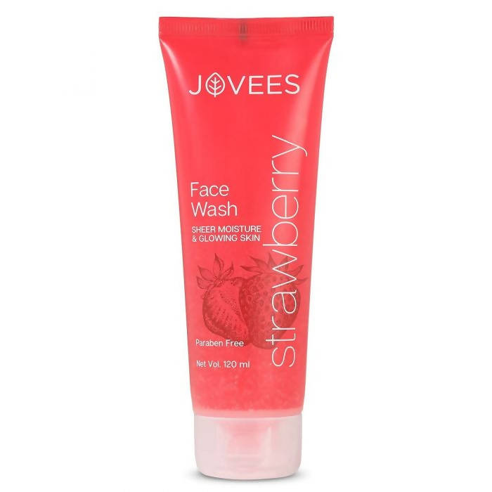 Jovees Strawberry Face Wash tube on a white background