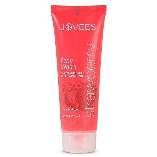 Jovees Strawberry Face Wash tube on a white background