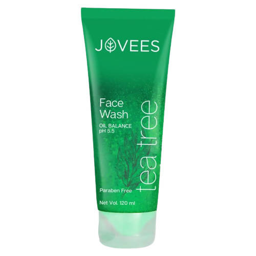 Jovees Tea Tree Face Wash tube on a white background