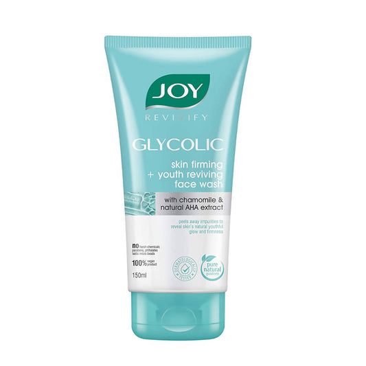 Joy Glycolic face wash tube on a white background