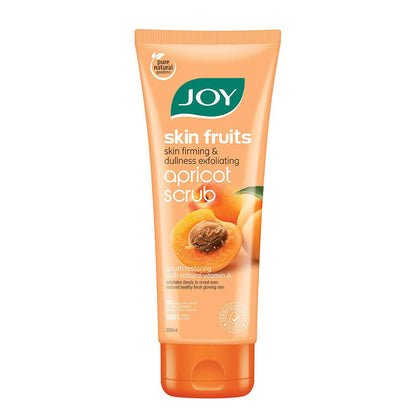 Joy apricot scrub tube on a white background