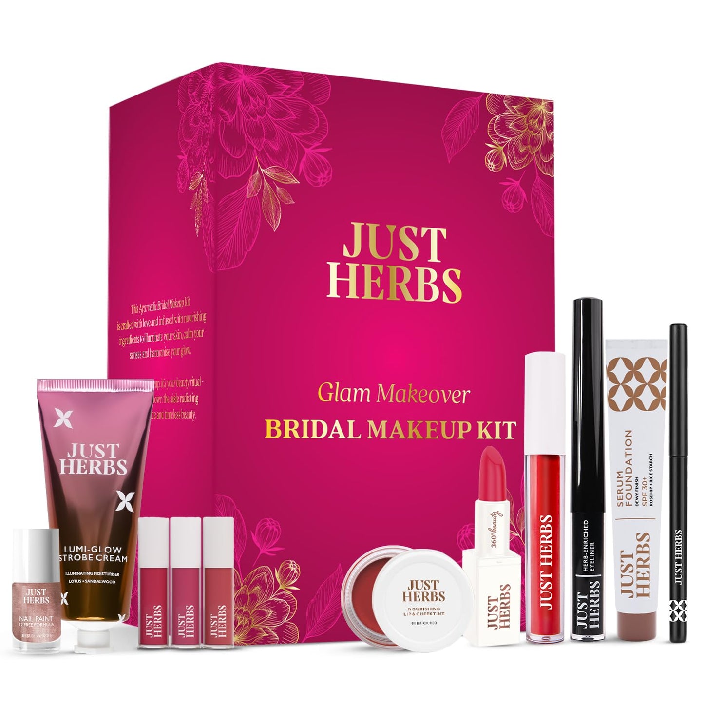 Just Herbs 9-Piece Wedding Makeup Kit for Women
