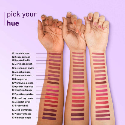 Plum Butter Crème Matte Lipstick Crimson Crush - 124 (Carmine Pink)