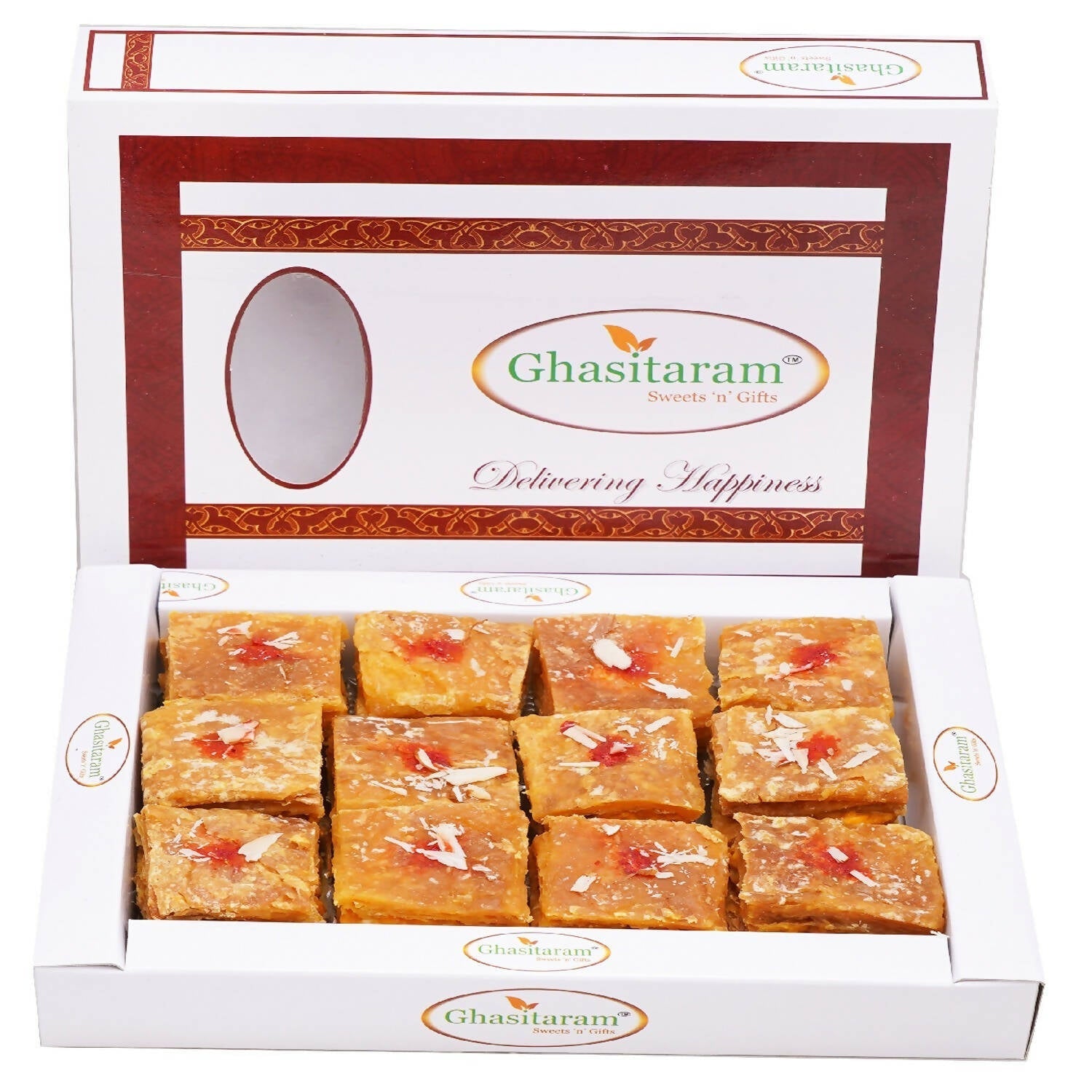 Ghasitaram Puffed Dryfruit Pastry Bites