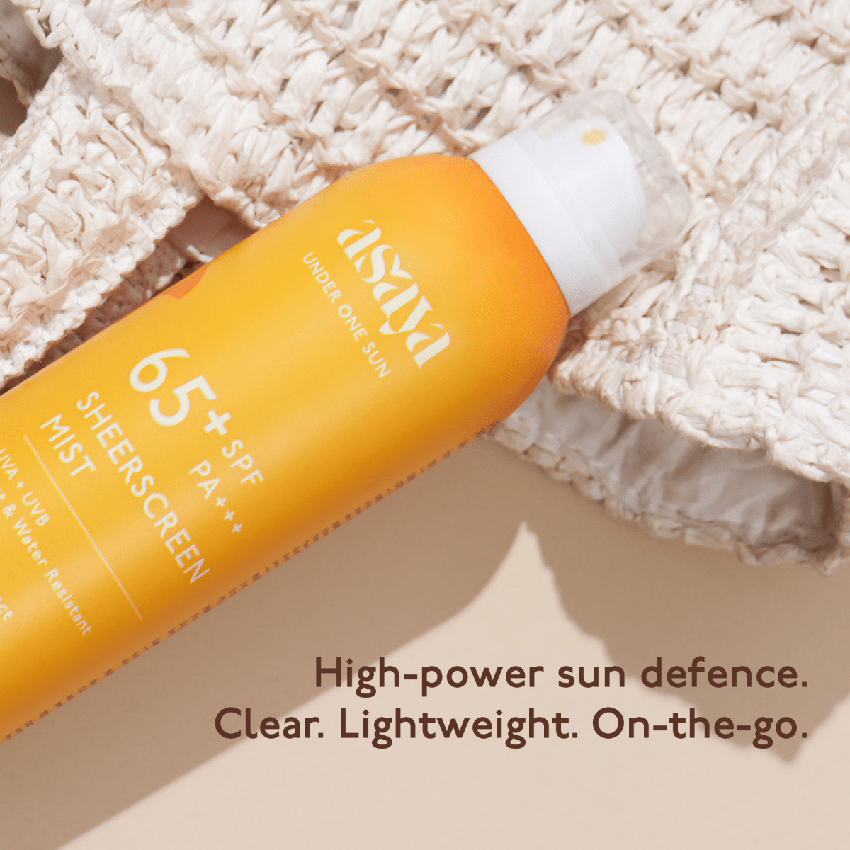 Asaya Broadspectrum Sunscreen Spray SPF 50+, Waterproof Spray Sunscreen For Face & Body