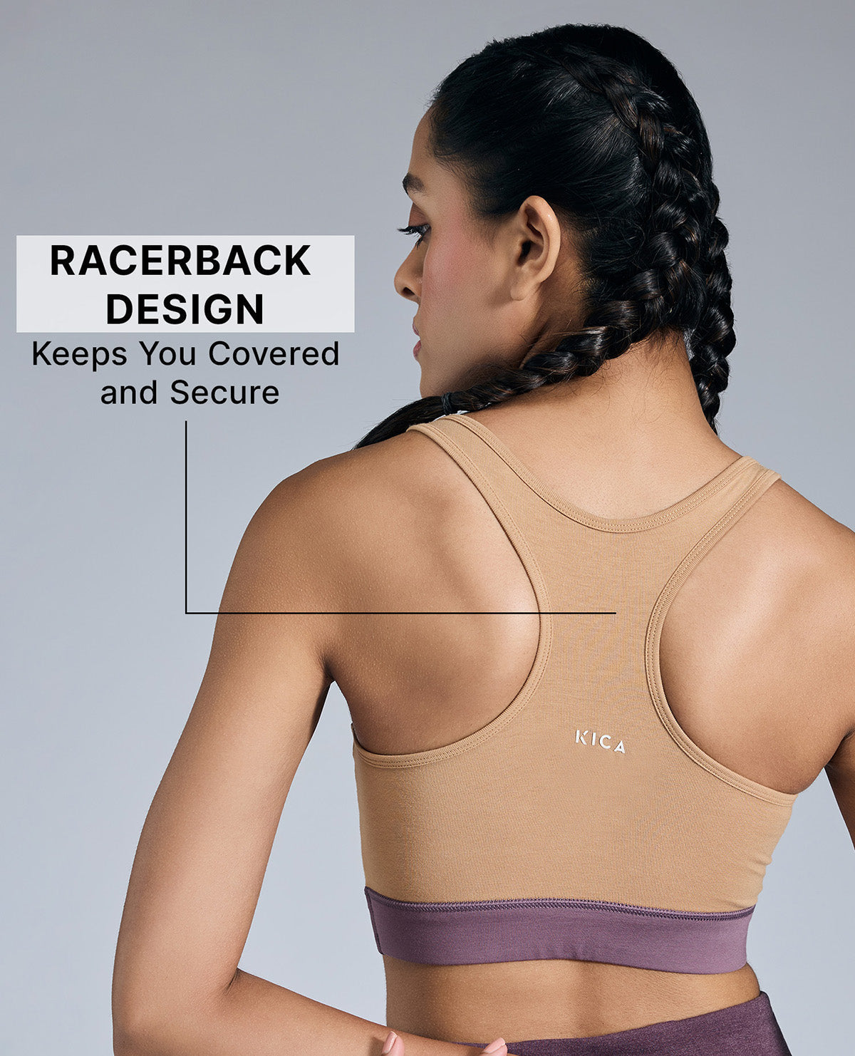 Breathe Easy Cotton Slip-On Sports Bra Beige