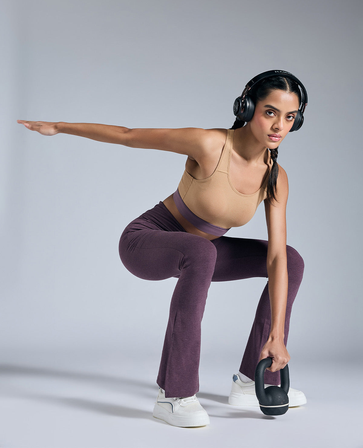 Breathe Easy Cotton Slip-On Sports Bra Beige