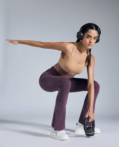 Breathe Easy Cotton Slip-On Sports Bra Beige