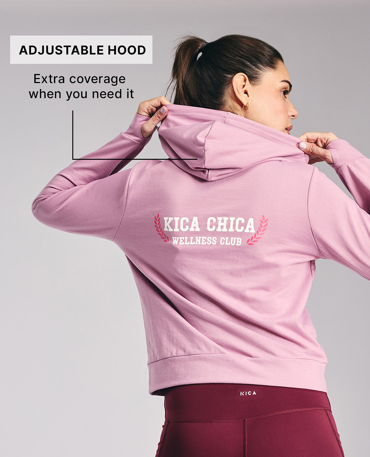 Kica KIC606 Lavender - Graphic Back Detail Hoodie