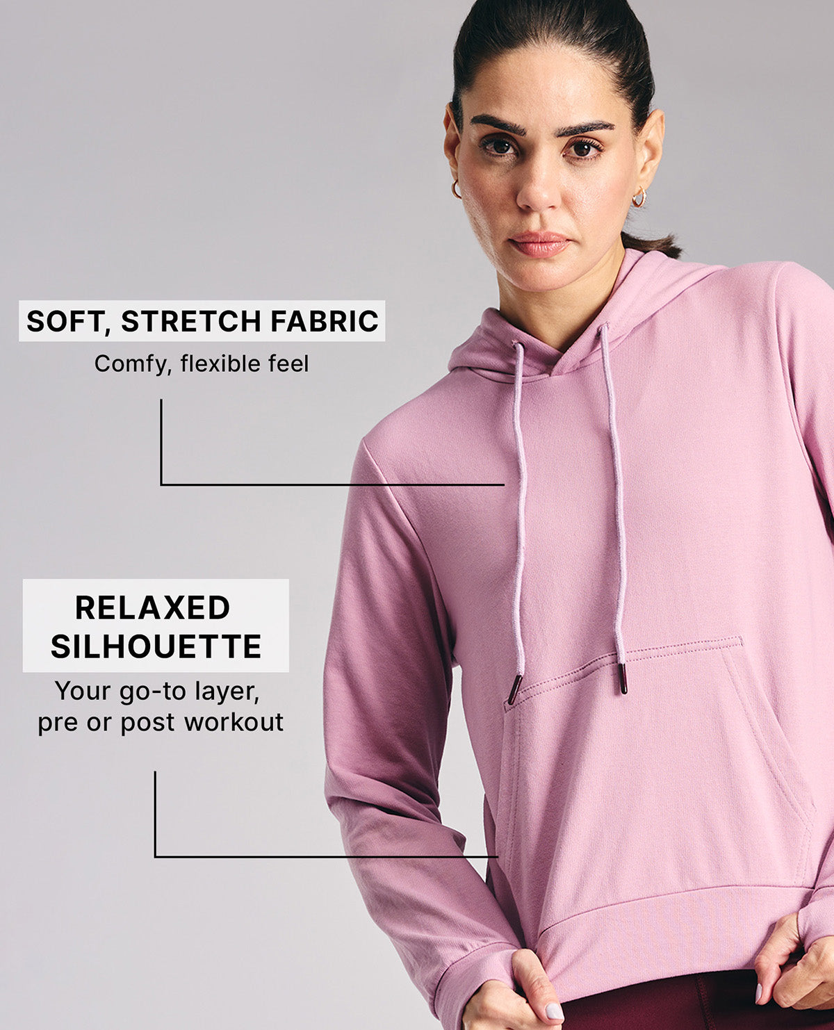 Kica KIC606 Lavender - Graphic Back Detail Hoodie