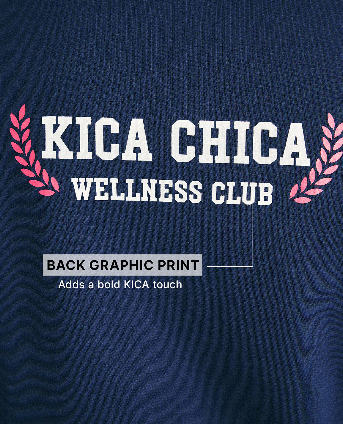 Kica KIC606 Navy Graphic Back Detail Hoodie