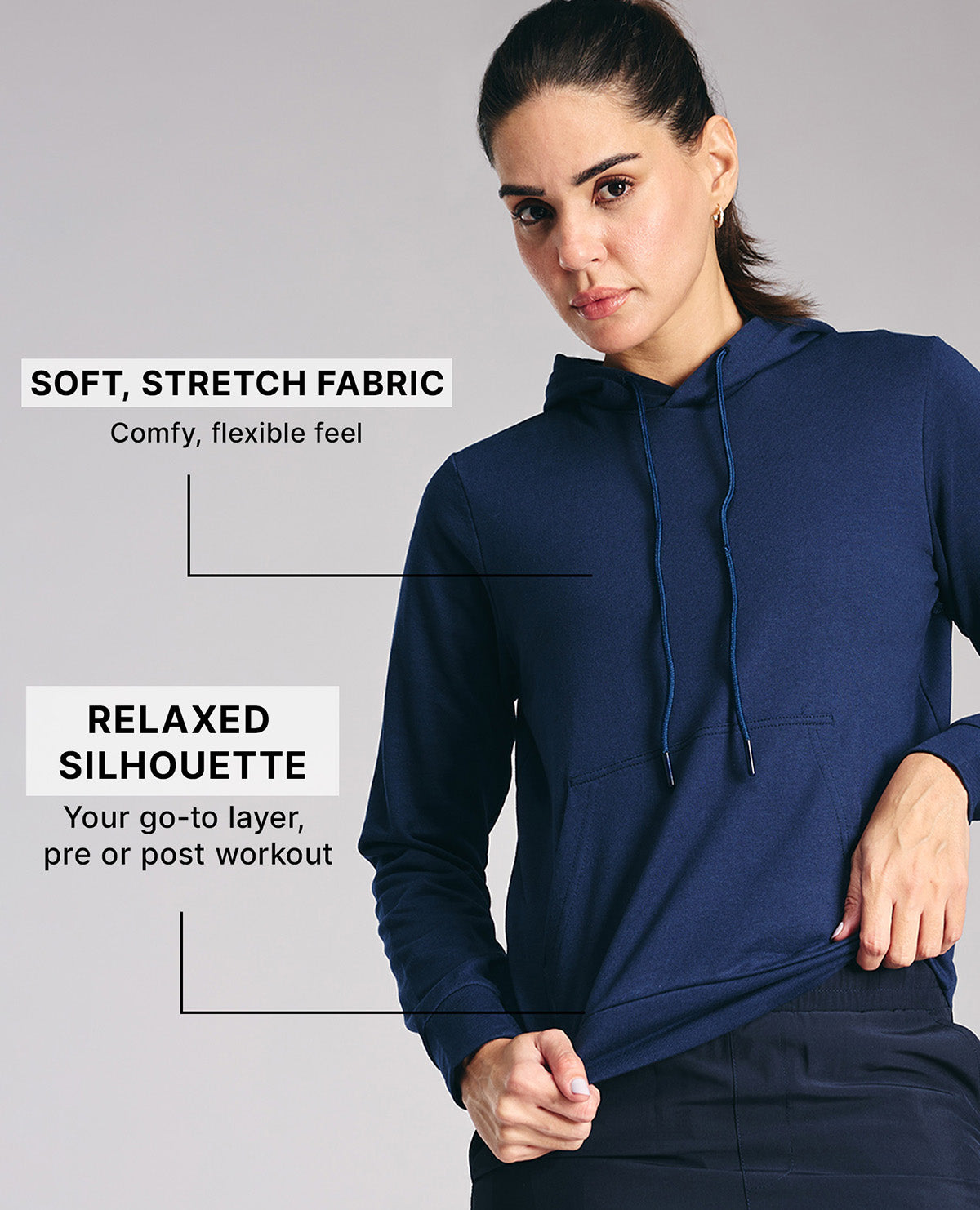 Kica KIC606 Navy Graphic Back Detail Hoodie