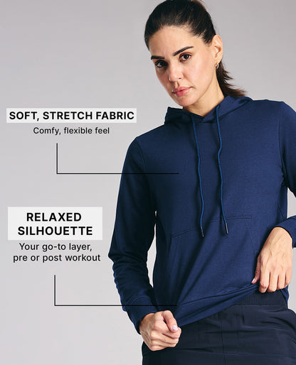 Kica KIC606 Navy Graphic Back Detail Hoodie