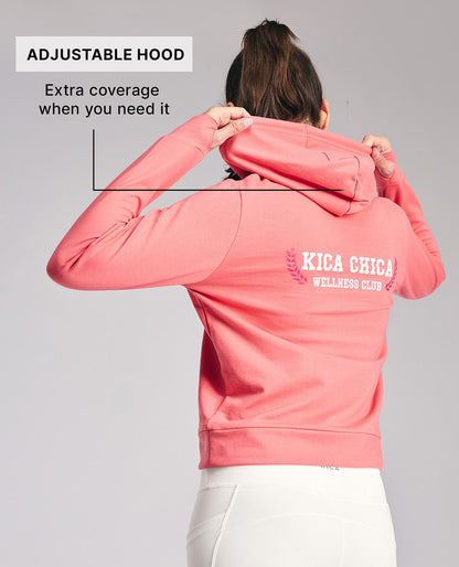 Kica KIC606 Pink Graphic Back Detail Hoodie