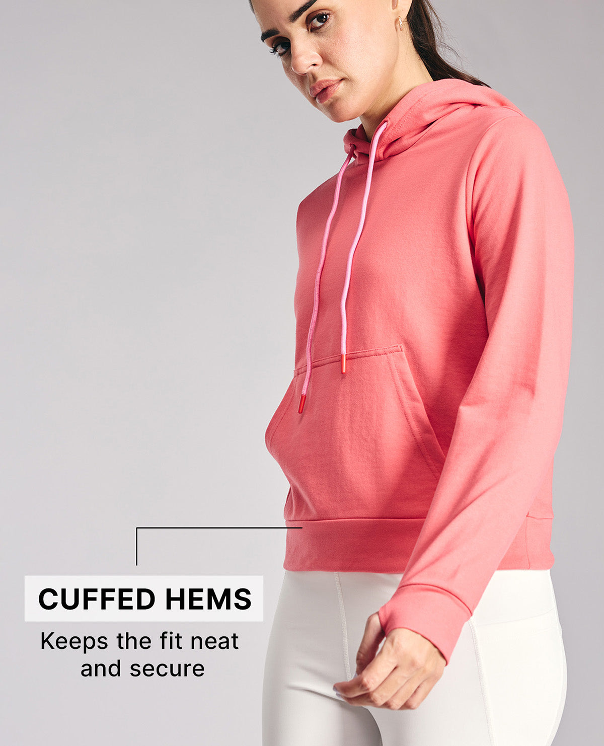 Kica KIC606 Pink Graphic Back Detail Hoodie