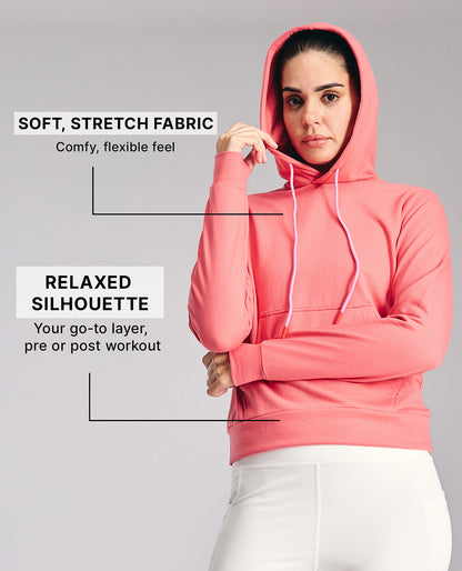Kica KIC606 Pink Graphic Back Detail Hoodie