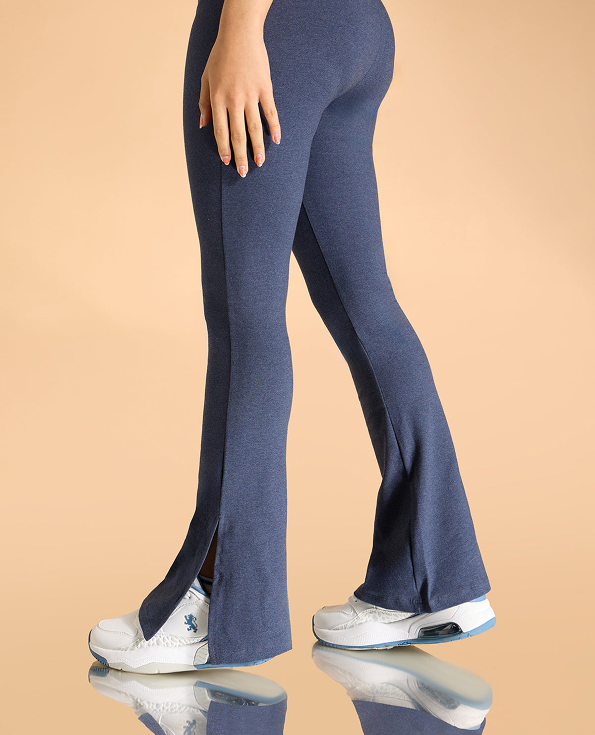 Criss Cross Cotton Flare Pants For Girls
