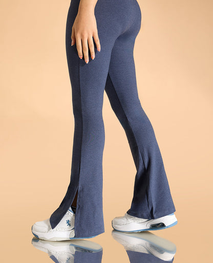 Cotton Printed Top and Criss Cross Cotton Flare Pant Set