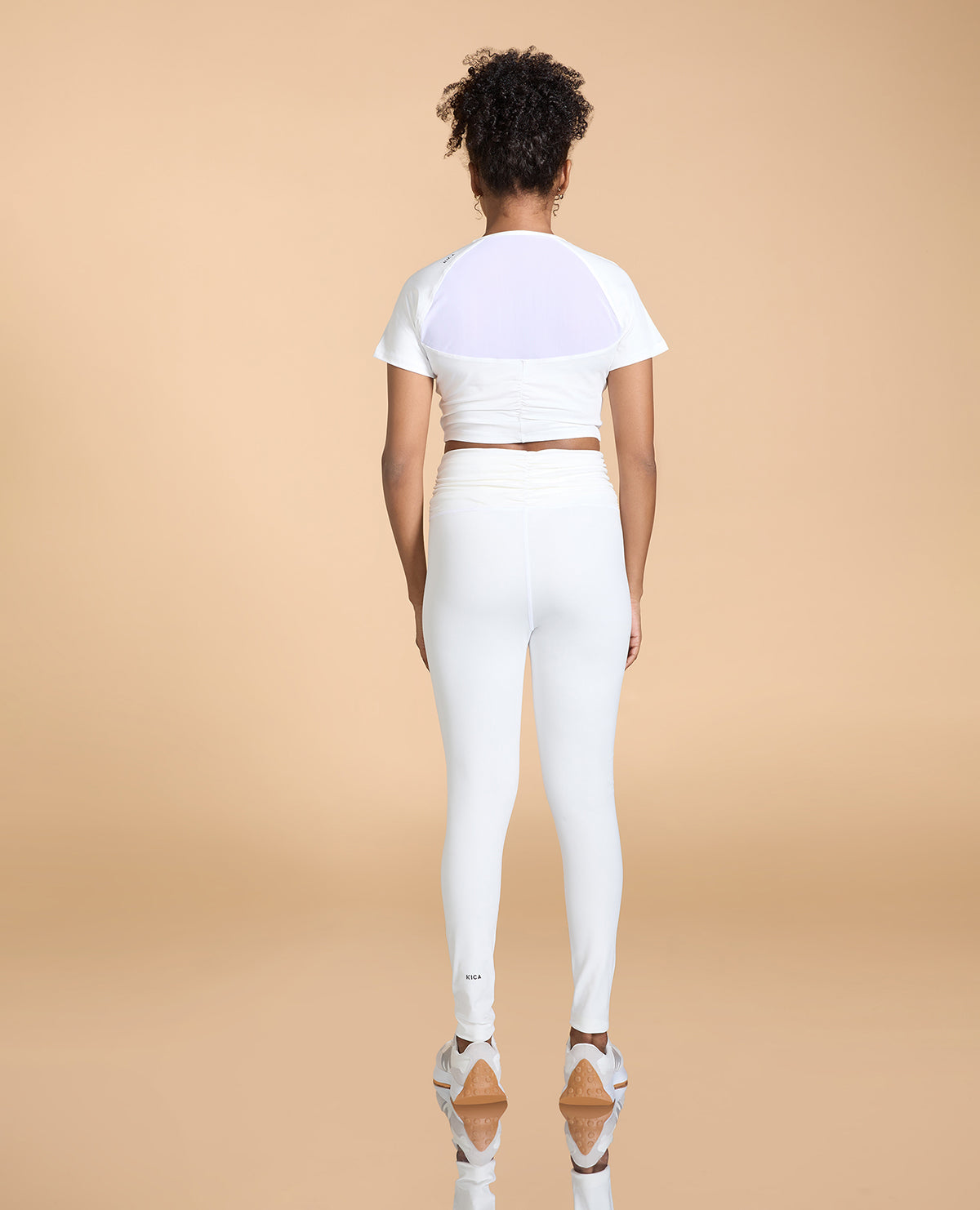 Feather Feel Ruched Crop Top and Leggings