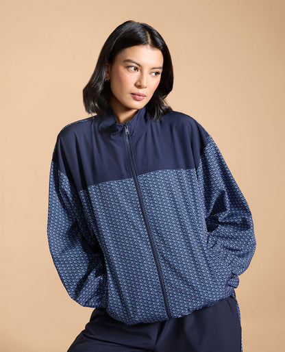 Oversized Printed Bomber Jacket
