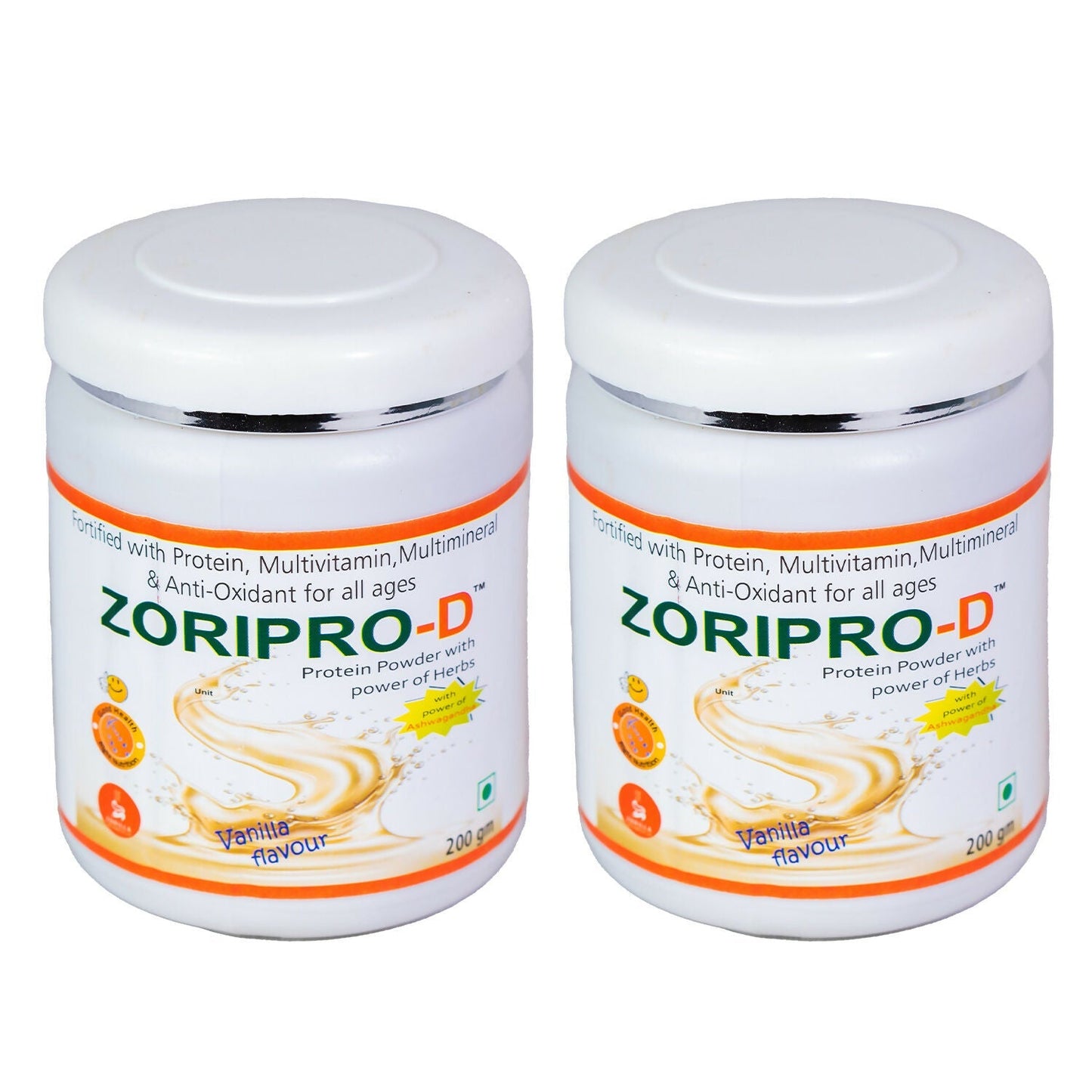 Zorilla Life Science Zoripro-D Protein Powder - Vanilla I Fortified with Protein I Multivitamin I Multimineral I Protein Powder with power of Herbs I Milk Protein with Power of Ashwagandha