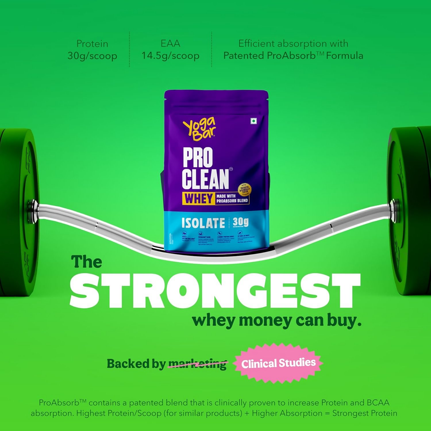 Yoga Bar Pro Clean Whey Protein Isolate Powder